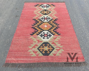 Kilim Runner Rug Handwoven Wool Carpet Boho Tribal Runner Rug Geometric Hallway Rug Southwestern Farmhouse Runner Vintage Style Rug