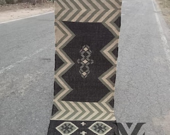Wool Jute Runner, Handmade Runner, Wool Jute Rug, Kilim Runner, Jute rug, Jute Runner, Woven Rug, Woven Runner, Navajo Rug, Weave Rug, Rug