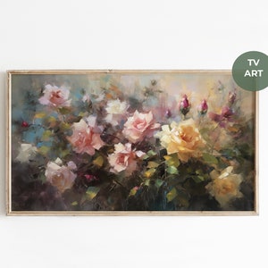 Summer Abstract Flowers - Colorful Spring, Vintage Style Wildflowers, Botanical Modern Abstract Samsung Frame TV Art, 4K Digital Download