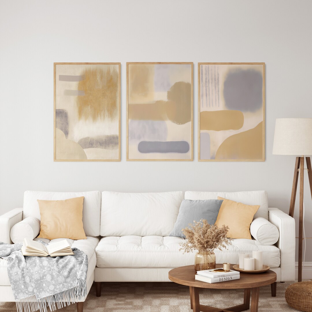 Curated visual reference: Gallery Detail: Japandi Wall Art 3 Piece Wall Art Natural Abstract Art