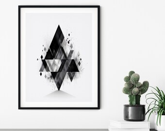 Arte geométrica para parede em formato digital | Downloads digitais