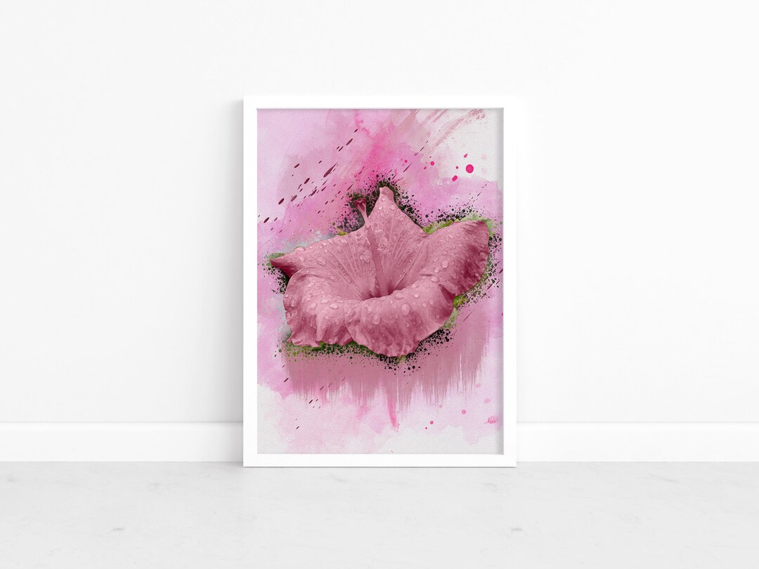 Blush Pink and Rose Gold, Floral Digital Print, Printable Wall Art ...