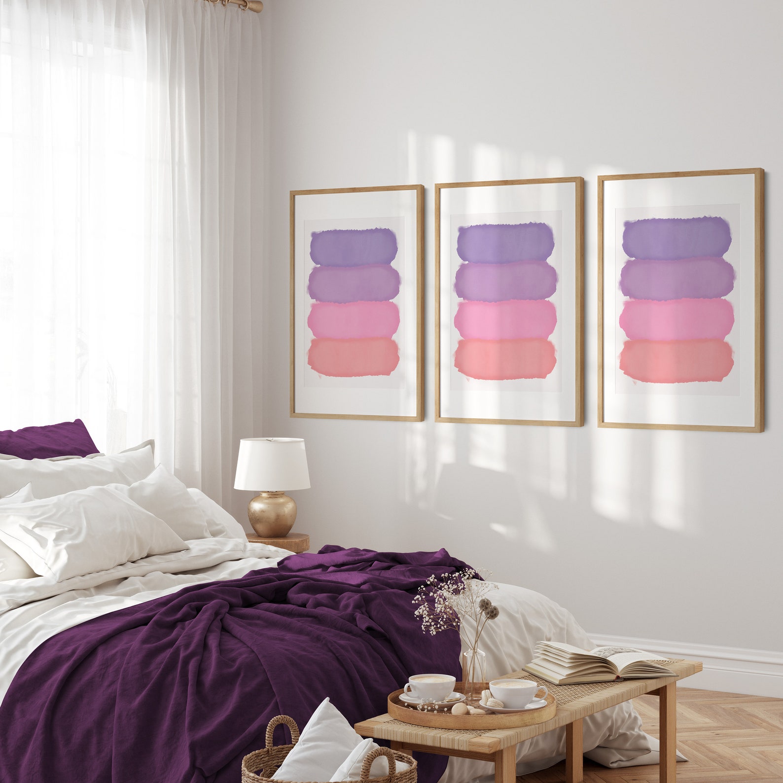 Printable Wall Art Purple Nursery Wall Art Abstract Wall Etsy
