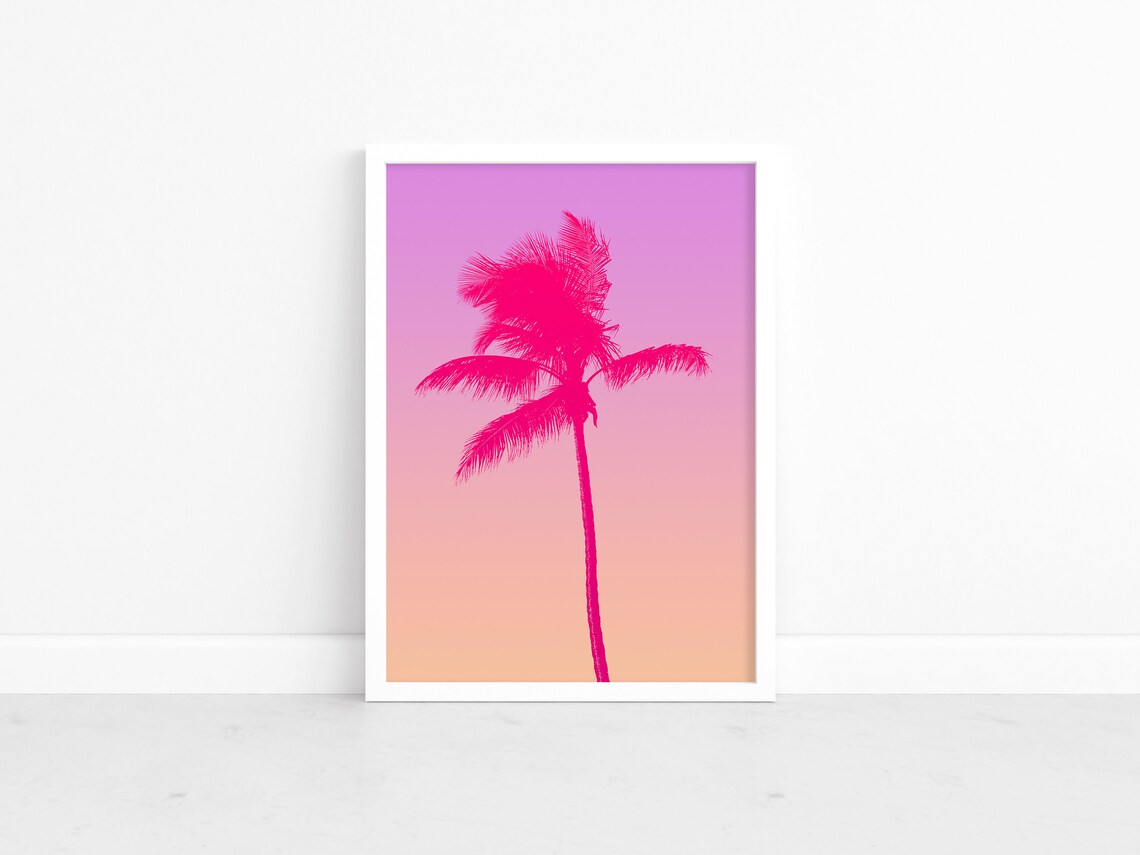 Palm Tree Photo Palm Tree Printable Palm Tree Wall Art Palm Etsy