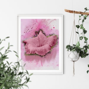 Blush Pink and Rose Gold, Floral Digital Print, Printable Wall Art ...