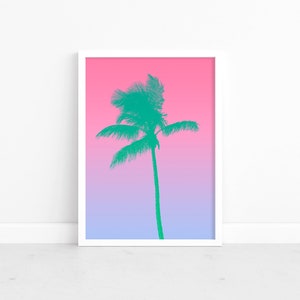 Palm Tree Coastal Print: Beachy Wall Art (Digital Download)