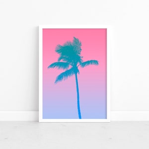 Palm Tree Photography Print: Beachy Wall Art (Digital Download)