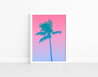 Palm Tree Photography Print: Beachy Wall Art (Digital Download)