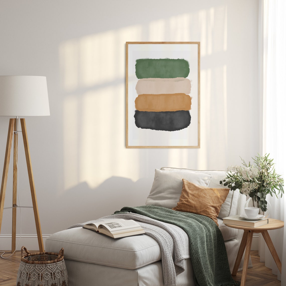 Printable Wall Art Green Bedroom Wall Art Abstract Wall Art Etsy