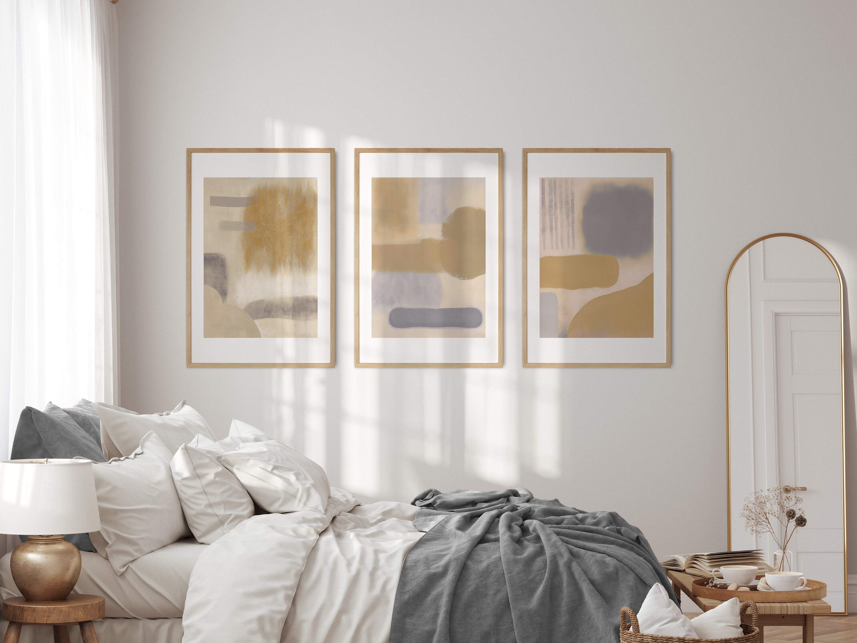 Photo inspiration: Gallery Detail: Japandi Wall Art 3 Piece Wall Art Natural Abstract Art