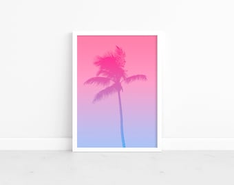 Palm Tree Print: Beachy Wall Art for Summer Home (Digital Download)