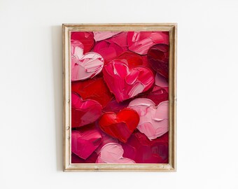 Roze hart Valentijnsdag muurkunst: romantisch coquettedecor
