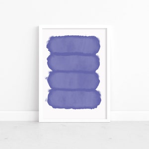 Abstrakt konsttryck med mycket peri: Pantone Purple väggdekor (digital nedladdning)