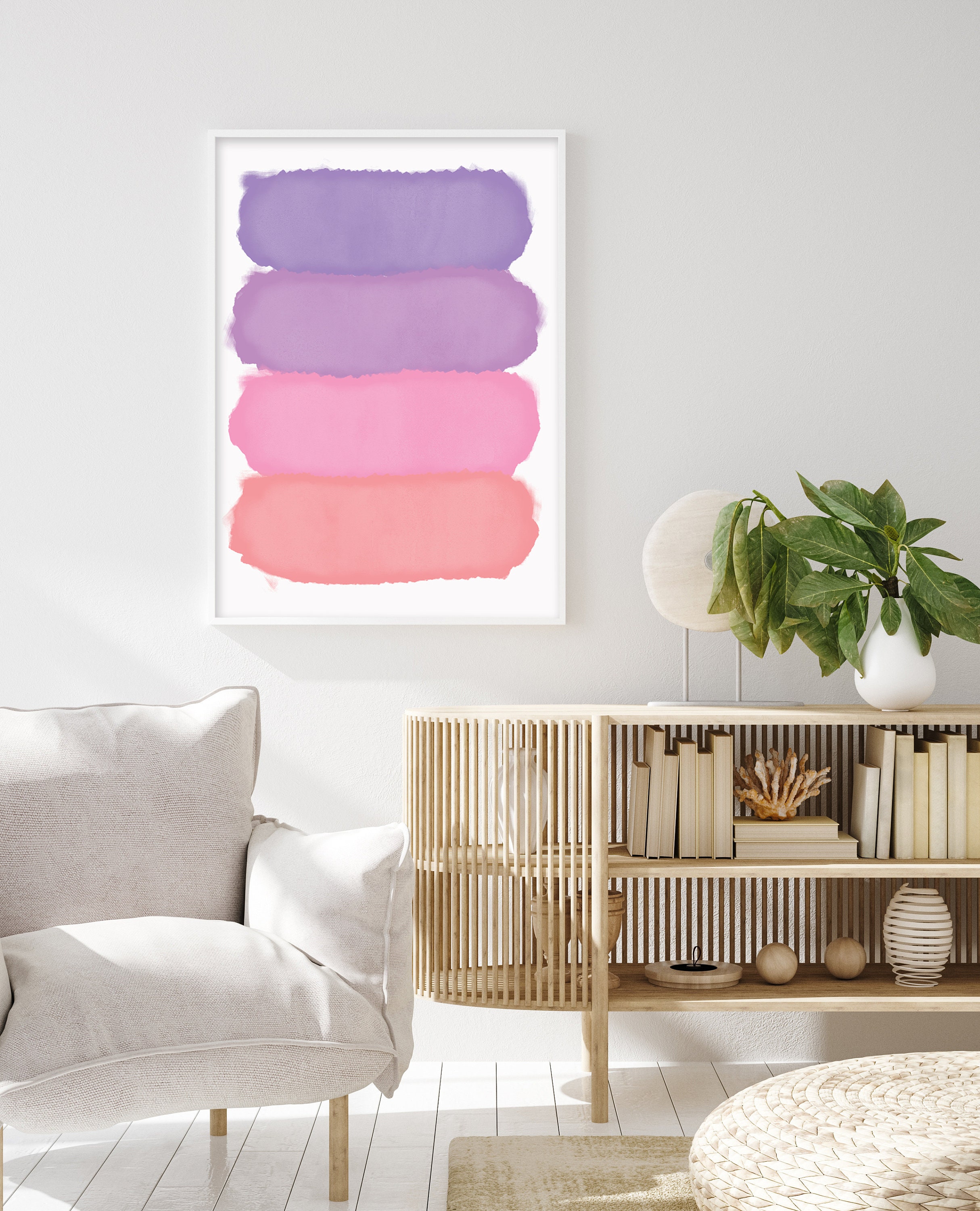 Printable Wall Art Purple Nursery Wall Art Abstract Wall Etsy