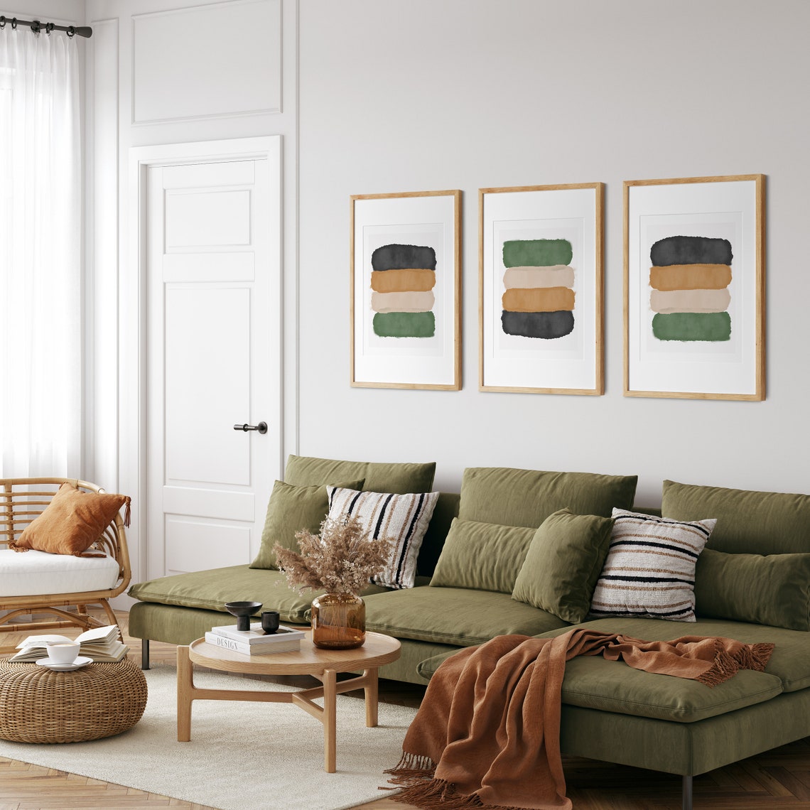 Printable Wall Art Green Bedroom Wall Art Abstract Wall Art Etsy