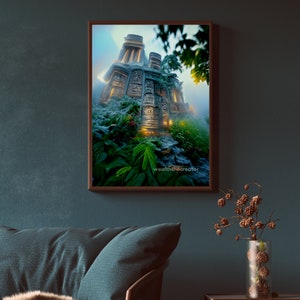 Mystic Jungle. African Art, Buy 1 Get 5 Art Pieces, Traditional African Art, African Printable, Instant Download, Science meets Spirituality