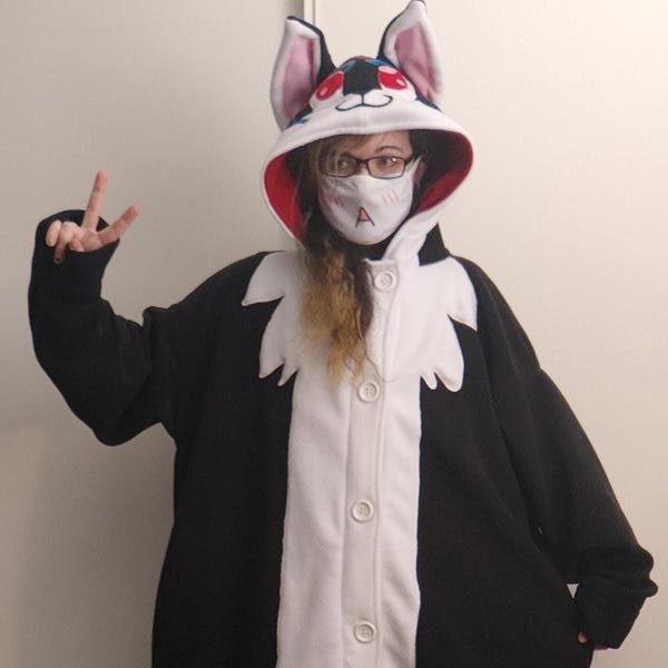 Custom fursona kigurumi onesie