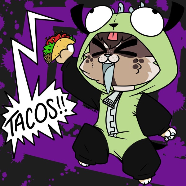 Gir inspired kigurumi cosplay fursona oc ych