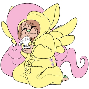 MLP fluttershy inspired fursona oc YCH