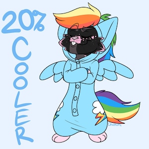 Rainbow dash MLP inspired fursona oc ych