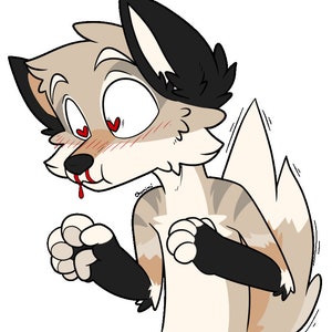 Simping Fursona Digital Sticker Icon YCH - Etsy