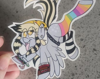 Emo scenecore Derpy hooves MLP sticker