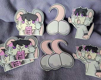 Fursona YCH physical glossy sticker