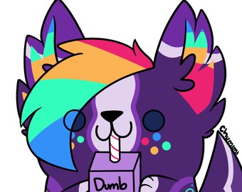 Dumb b* juice oc fursona YCH