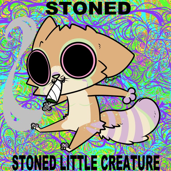 420 smoking stoned little creature fursona oc YCH