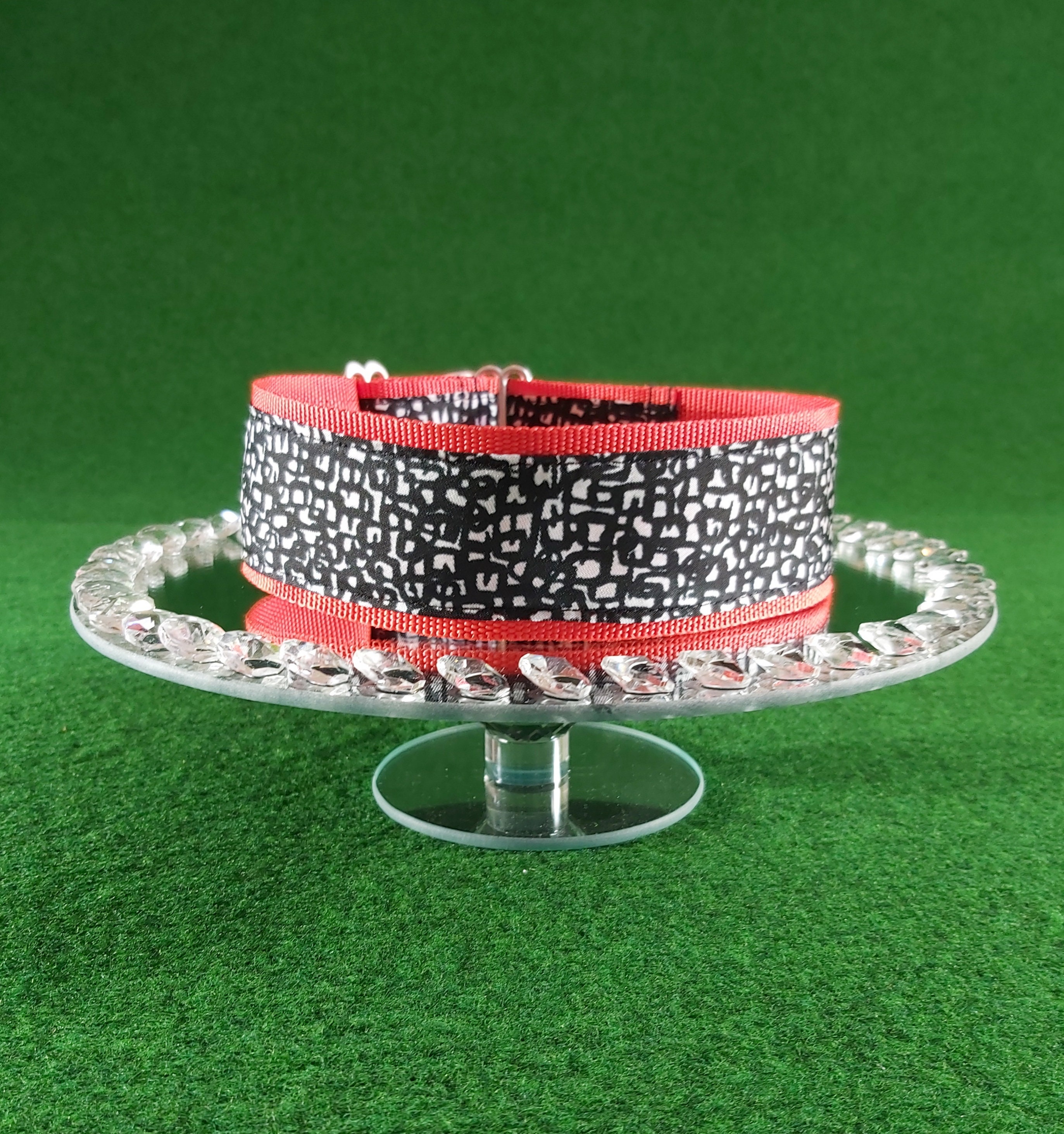 Collier Réglable Pour Chien de Couleurs Rouge, Noir et Blanc