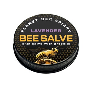 LAVENDER BEE SALVE, Hand Salve, Skin Care, Healing Balm, Dry Skin Salve with Beeswax and Propolis, Skin Repair, Moisturizer, All Natural