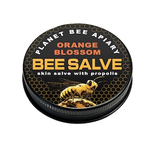 ORANGE BLOSSOM Bee Salve, Hand Salve, Skin Care, Healing Balm, Dry Skin Salve with Beeswax and Propolis, Moisturizer, All Natural 1oz