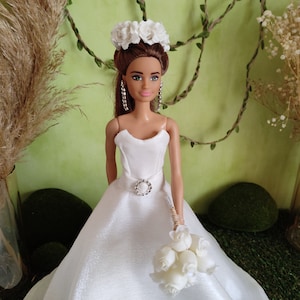 Elegant White Wedding Dress Set