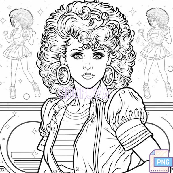 Bring the vibrant energy of the 80s and 90s to your home with these pop art coloring pages.
