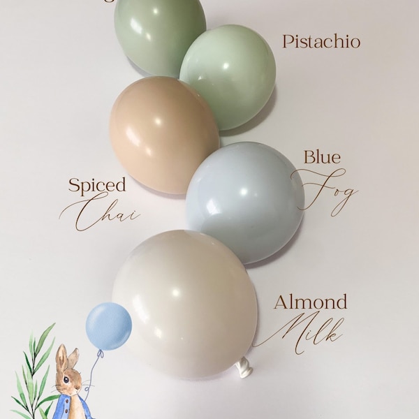 Peter Rabbit DIY Balloon Garland Arch Kit / Custom High Quality Matte Colors - Baby Shower Decor, Birthday decor, Easter Decor