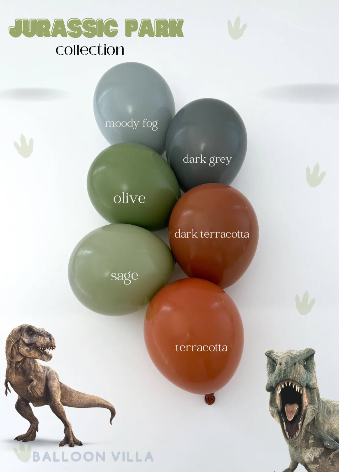 Jurassic Park DIY Balloon Garland Kit / Custom High Quality Matte ...