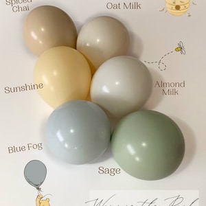 Classic Winnie the Pooh DIY Balloon Garland Arch Kit / Custom High Quality Matte Colors - Baby Shower Decor, Yellow, Sage, Birthday decor,