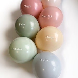 Individual Colors - Pick Your Own Colors - Custom High Quality Matte Balloons, Birthday Decor, Baby Shower Decor