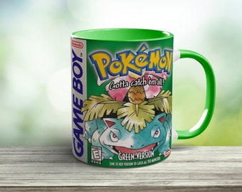 Green Pocket Monsters Mug - Quirky Mug for Caffeine Enthusiasts - Personalised Custom Mug - Gifts For him - Gifts for her - Gaming Mug