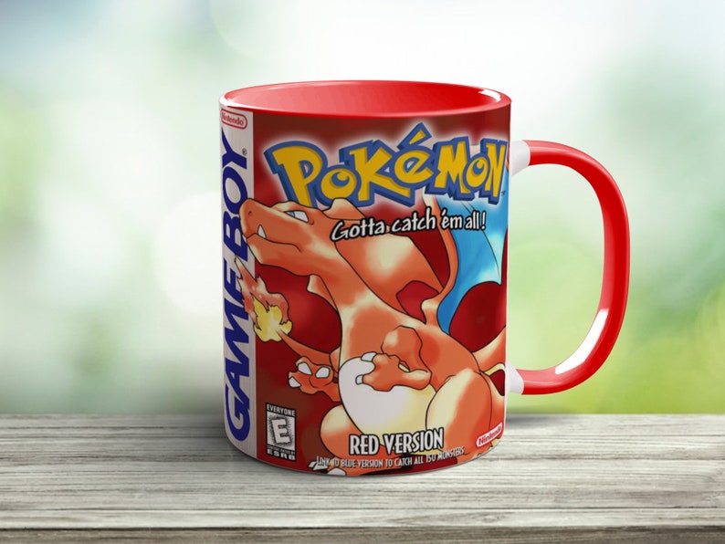 Red Pocket Monsters Mug Quirky Mug for Caffeine Enthusiasts Personalised Custom Mug Gifts For him Gifts for her Gaming Mug Red