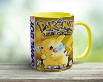 Yellow Pocket Monsters Mug - Quirky Mug for Caffeine Enthusiasts - Personalised Custom Mug - Gifts For him - Gifts for her - Gaming Mug