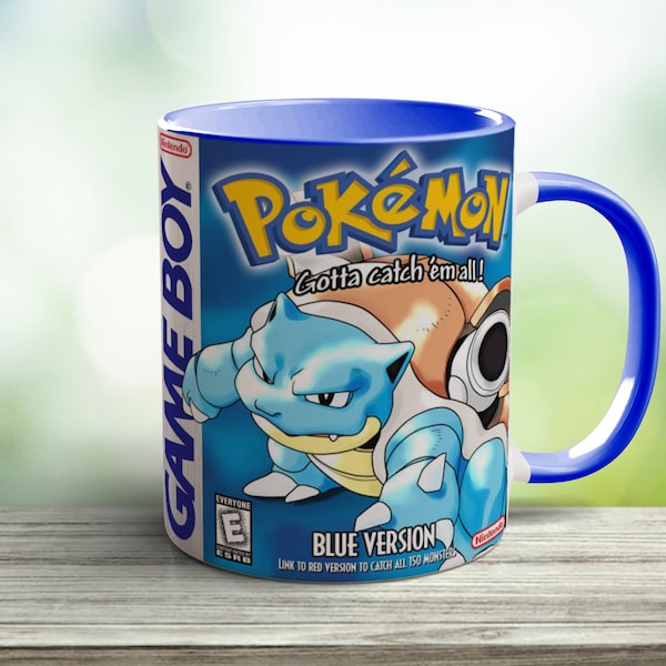 Blaue Taschenmonster-Tasse – Skurrile Tasse für Koffein-Enthusiasten – personalisierte individuelle Tasse – Geschenke für ihn – Geschenke für sie – Gaming-Tasse