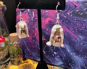 Wax Sealed Spell Jar Earrings