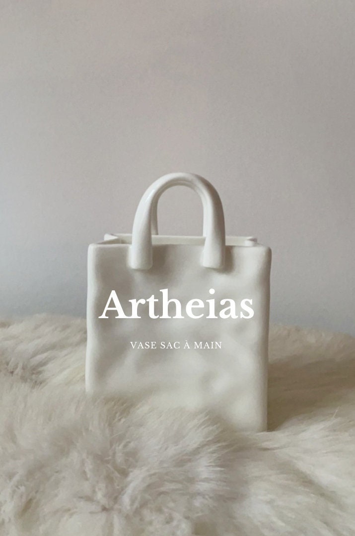 Vase à Fleurs en Forme de Sac Main Portable Fait La Main