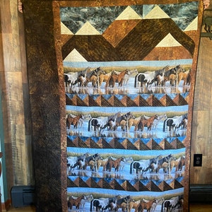 Wild Horses in the River Quilt