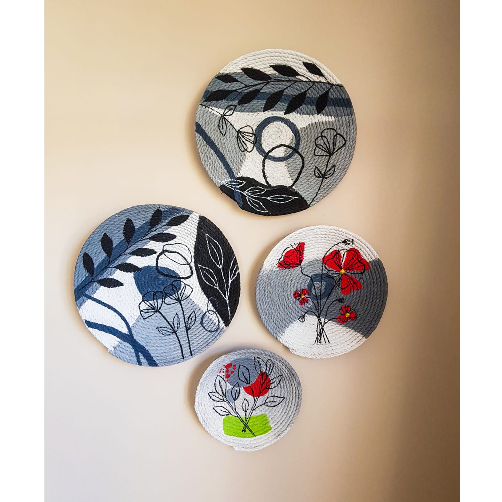 Handmade African Wall Plate Set: Boho Woven Basket Decor - Etsy