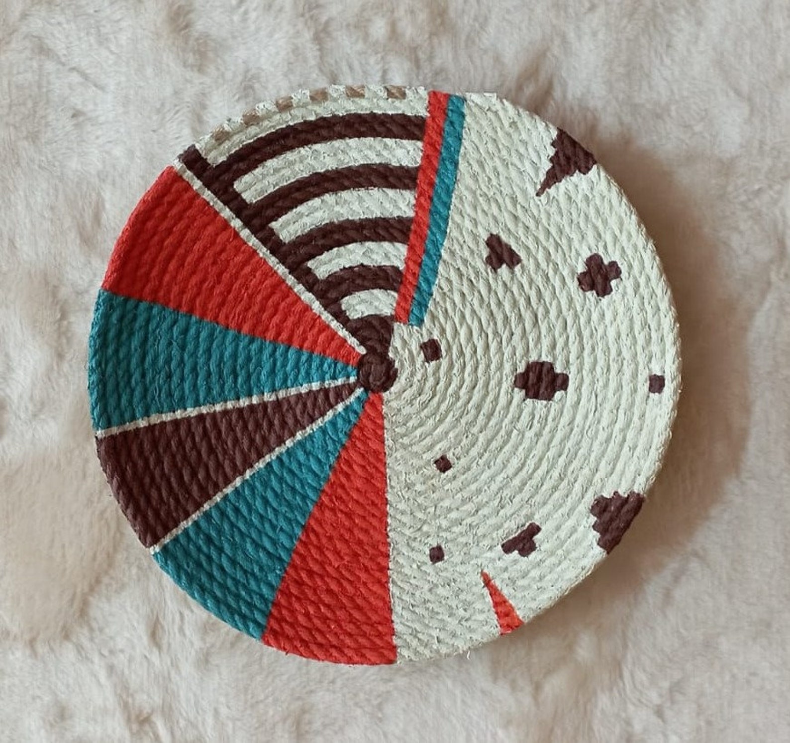 Handmade African Wall Plate Decor Set: Boho Woven Basket Art - Etsy