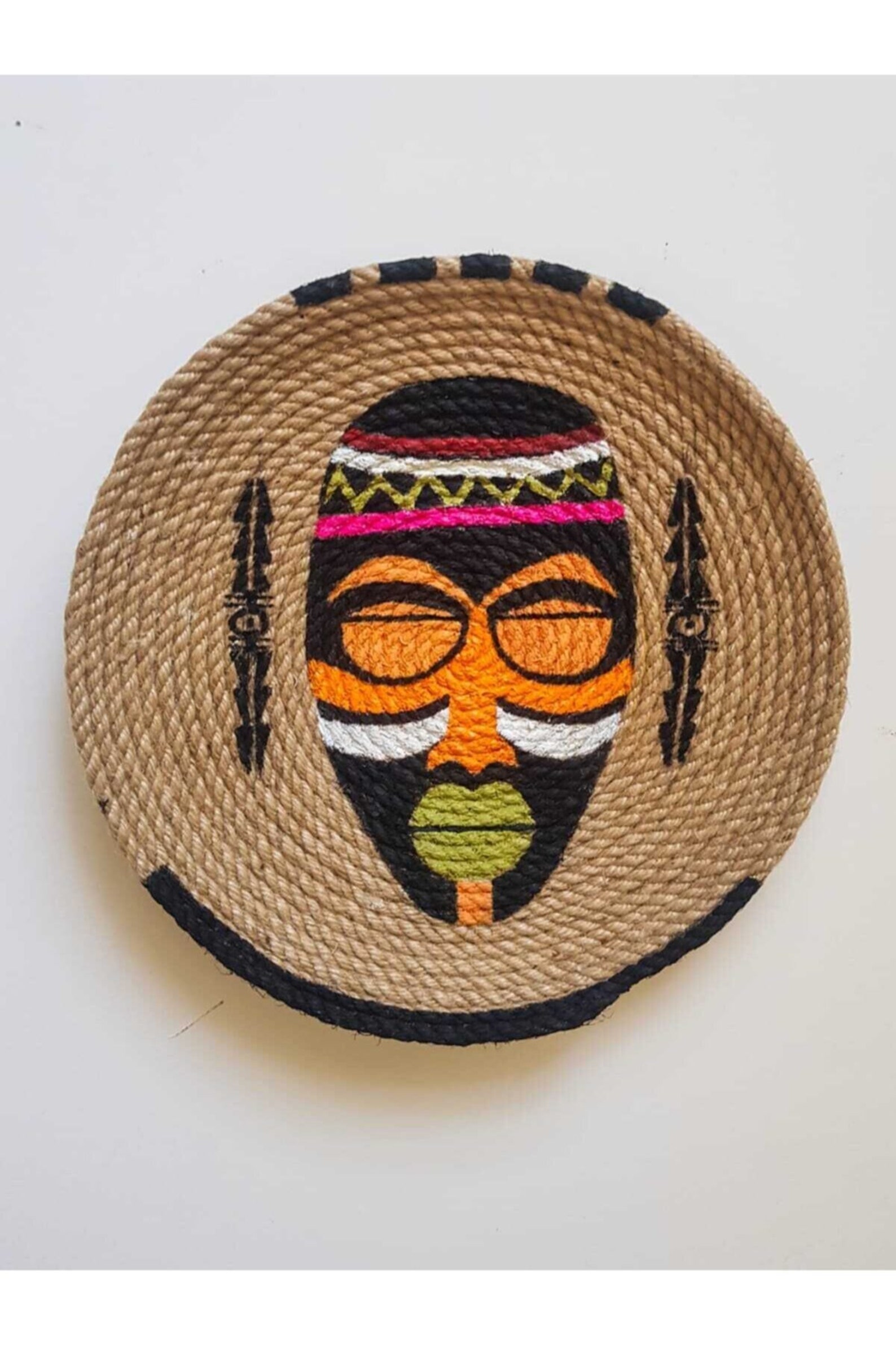 Handmade African Wall Plate Set: Boho Woven Basket Decor - Etsy