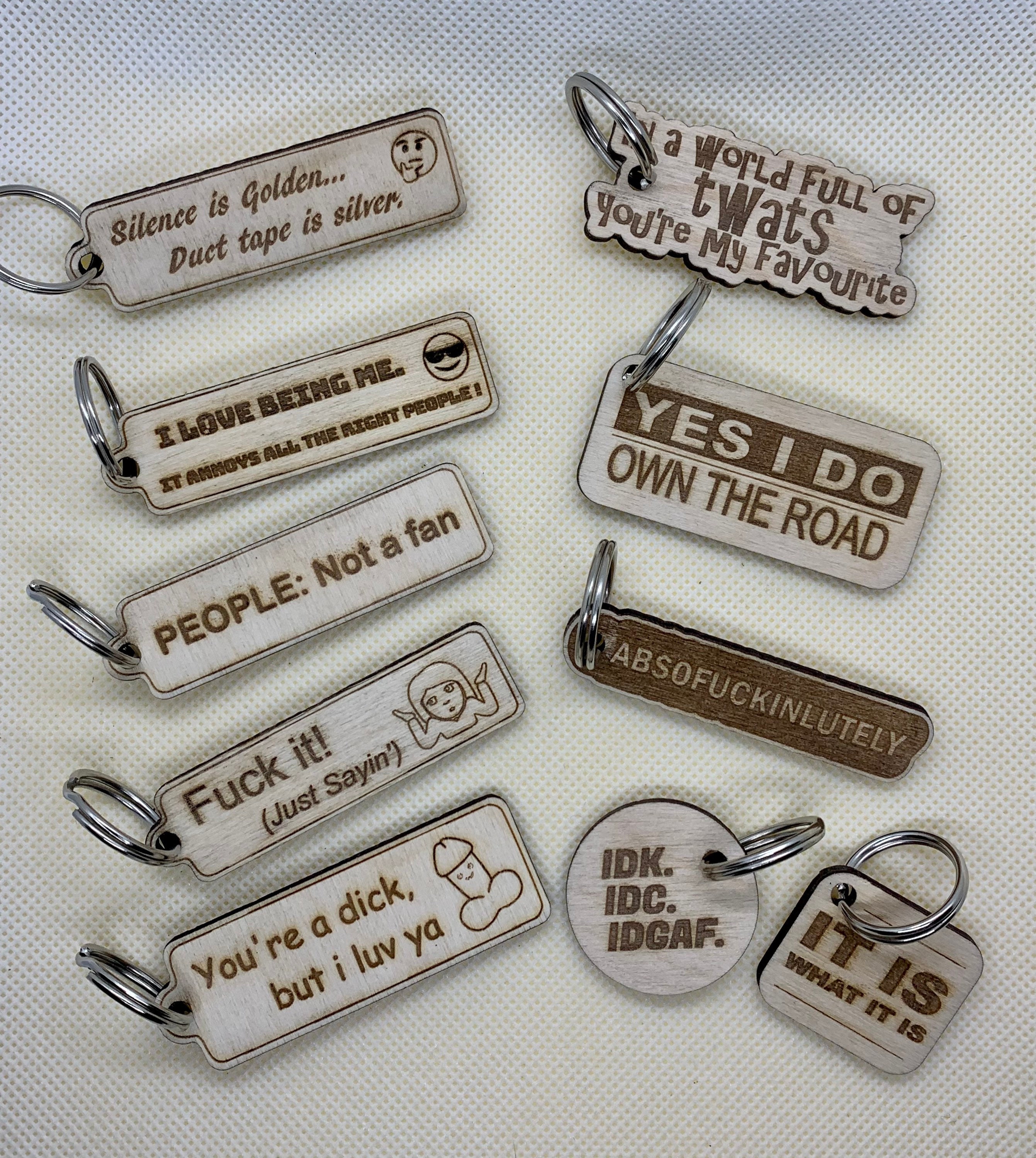 Rude Keyrings Etsy UK