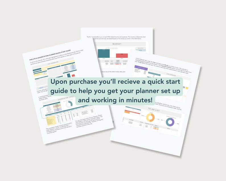 phd planner pdf set up guide pages
